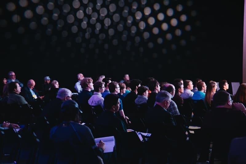 Conference audience watching a session